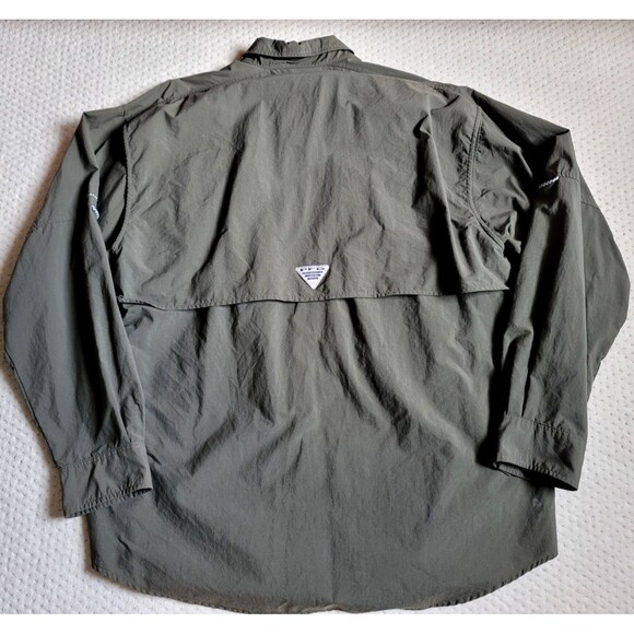 EUC Columbia PFG Bahama II Fishing Shirt GRAY Vented Outdoor UPF Long Sleeve, L - Picture 6 of 10